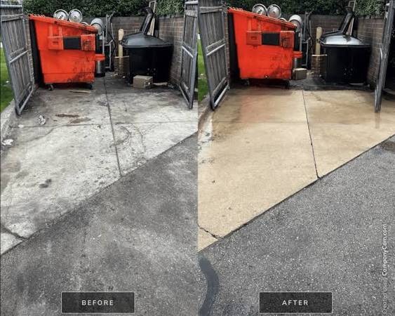 Pressure Washing before and after in the Inland Empire